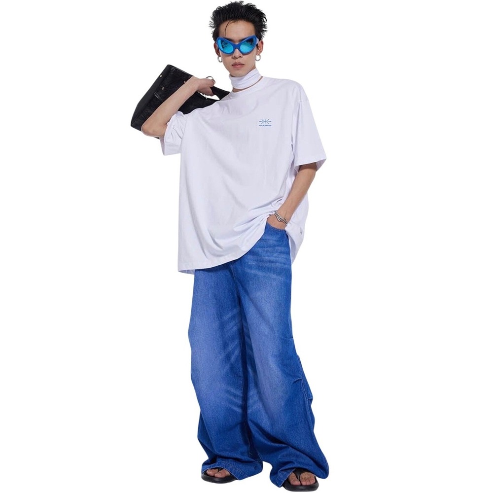 Projectisr Whistlehunter Triple Washed Drape Jeans Baggy Men's Large Hip Hop Y2k